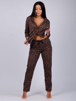 Пижама "Классика" лео шоколад, трикотаж