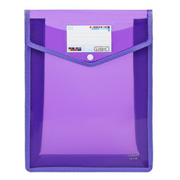 Папка-конверт на кнопке А4, 500 мкр, с расширением, вертикальная, карман для визиток, МИКС - Simaland фото 12