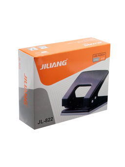 Дырокол 20л метал черный, с линейкой