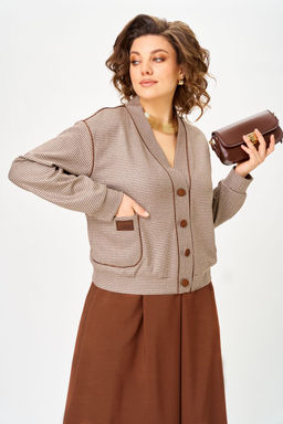 Костюм Aira Style 24131 бежево-коричневый