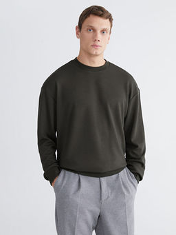 Bisiklet Yaka Erkek Sweatshirt