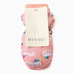 Варежки зимние детские MINAKU, персиковые, 15 см