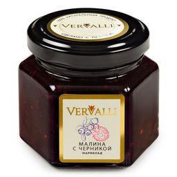 Мармелад Малина с черникой ТМ VERVALLI в банке 120 гр