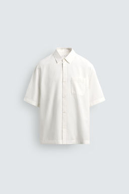 CAMISA JACQUARD ESTRUCTURA / Blanco - Zara фото 7
