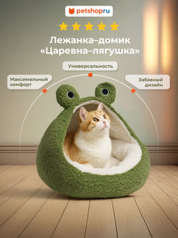 ВВА Лежанка мягкая лягушонок, 40*20 см US102413