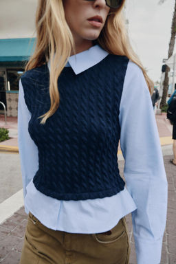 CONTRAST POPLIN SHIRT - Zara фото 5