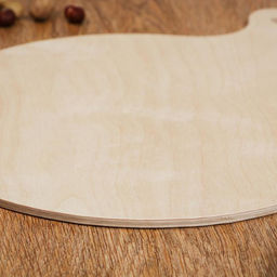 Доска разделочная деревянная «Круг с ручкой классика», 38×30×0.6 см