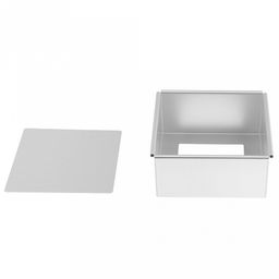 Форма для выпечки алюминиевая "Мастер" 15,2х15,2х7см, s1мм, съемное дно, загнутый край, в коробке (Китай)