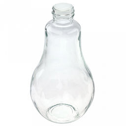 Бутылка стеклянная Лампочка 0,85л, д11см h21,5см, д/горла 2,5см, с трубочкой, винтовая металлическая крышка с отверстием для трубочки (д/основания 5,5см) (Китай) - Домашняя мода фото 5
