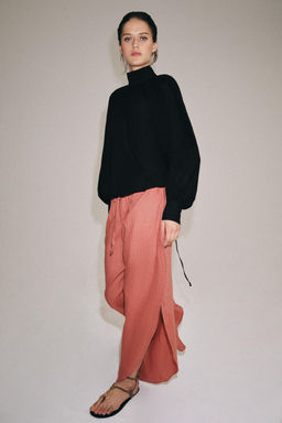 PANTAL?N LINO 100% ABERTURAS ZW COLLECTION / Coral