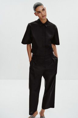 WIDE-SLEEVE POPLIN SHIRT - Zara фото 6