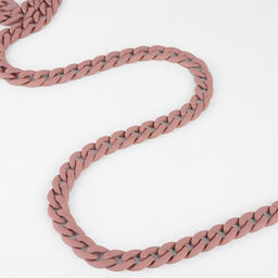 Цепочка для сумки, пластиковая, матовая, 17×23 мм, 120 см, цвет пыльная роза
