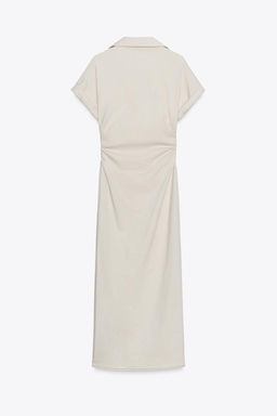 MIDI DRESS WITH GATHERED WAIST - Zara фото 8