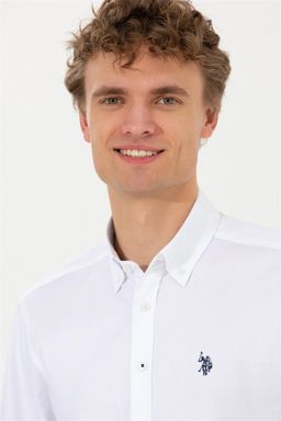 U. S. Polo Assn / Рубашка мужская белая Uzunkol Basic