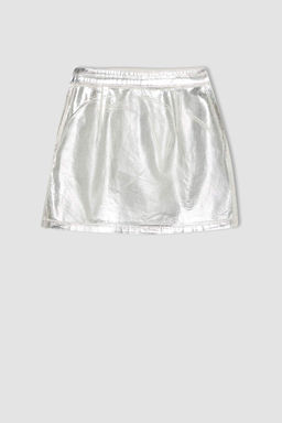 Крутая мини-юбка А-образного выреза - Defacto фото 9