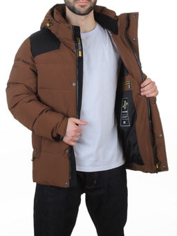 D6263 BROWN Куртка мужская зимняя (200 гр. холлофайбер)