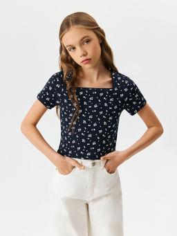 ACOOLA / Футболка детская для девочек Skripka темно-синий