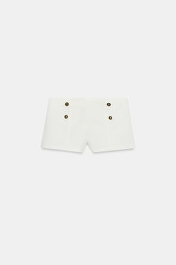 SHORTS MINI BOTONES / Blanco roto - Zara фото 5