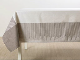 24С208-ШР 155*205 Скатерть Оксфорд цв. 4 рис. 35 белый с бежевым - Текс-дизайн фото 3