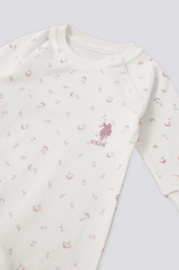 Белый детский комбинезон для девочки без пинеток Неожиданная скидка в корзине - U.s. polo assn фото 3