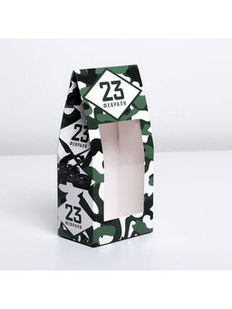 Цена за 5 шт. Коробка кондитерская, упаковка, «23 февраля», 9×19×6 см