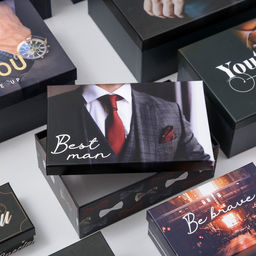 Набор подарочных коробок 10 в 1 MAN, 12 7 4 - 32.5 20 12.5 см - Дарите счастье фото 5