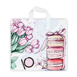 Цена за 50 шт. Пакет «Знак внимания», полиэтиленовый с петлевой ручкой, 37×34 см, 70 мкм