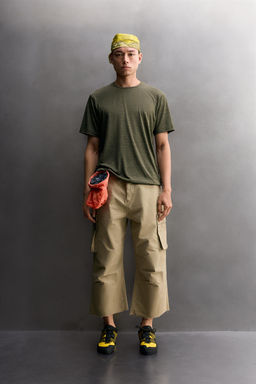 CAMISETA T?CNICA JACQUARD RAYAS / Verde medio