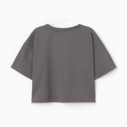 Футболка укороченная женская MINAKU OVERSIZE FIT, графит, размер 50