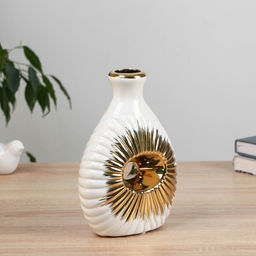 Ваза Кейдн, h=21 см, керамика, белая