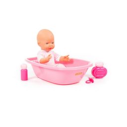 Пупс Весёлый (35 см) с соской и набором для купания (в пакете) - Полесье фото 4