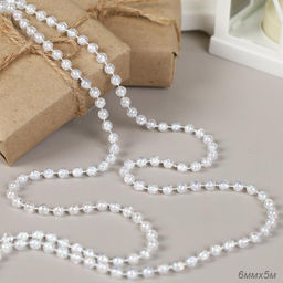 Новогодние бусы на елку 6ммх5м / DW-1378 /уп 240/