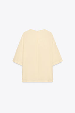 ZW COLLECTION LIMITED EDITION SILK SHORT SLEEVE TOP - Zara фото 5