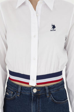 Женская белая рубашка с длинным рукавом Неожиданная скидка в корзине - U.s. polo assn фото 6