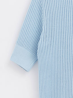 CONTE Ажурный джемпер из пряжи с органическим хлопком и модалом LDK 128 light steel blue