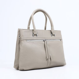 Сумка-тоут на молнии, 2 наружных кармана, цвет серый - Simaland фото 3