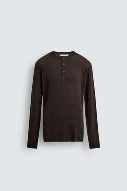 LIGHTWEIGHT HENLEY SWEATER - Zara фото 7