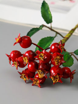 Цветы искусственные «Шиповника пучок», h=23 см, красные