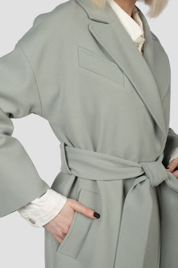 01-11614 Пальто женское демисезонное (пояс) - El podio фото 7