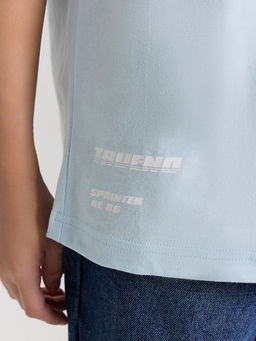 Футболка для мальчиков голубая с принтом - Mark formelle фото 5