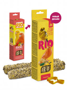 Палочки РИО 80г д/канареек МЕД И ПОЛЕЗНЫЕ СЕМЕНА, 2, 8шт.кор