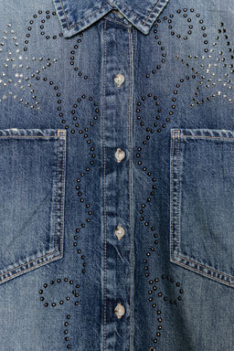 STUDDED DENIM SHIRT