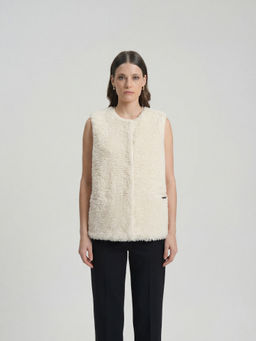 Жилет из кашемира женский 16147 кремовый