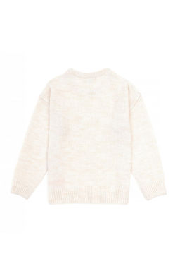 Кремовый меланжевый свитер для девочки - U.s. polo assn фото 3