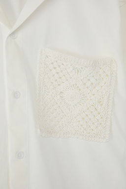 TRENDYOL MAN Limited Edition Ekru Regular Fit Nak?s Cep Detayl? Gomlek TMNSS25GO00040 - Trendyolmilla фото 4