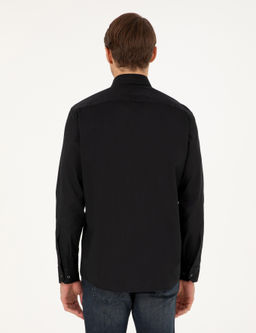 Siyah Regular Fit Uzun Kollu G_mlek