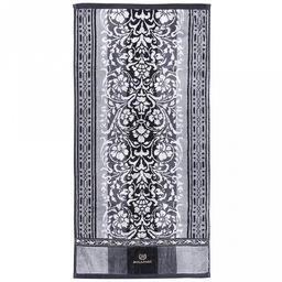 Missoni-3025 Полотенце махровое 50х90см, плотность 375гр/м2, 100% хлопок, велюр, серый (синий), Bolangde (Китай)