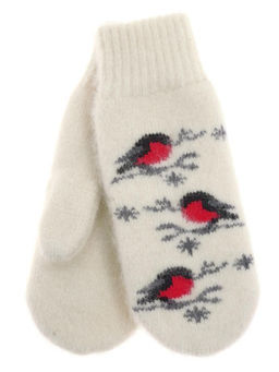 Варежки женские "Три снегиря" КРУГ 3481-2