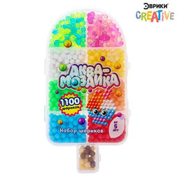 Набор шариков для аквамозаики Мороженка, 1100 шариков - Школа талантов фото 2