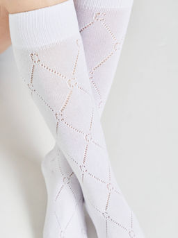 Цена за 2 пары. Носки Удлиненные CONTE CLASSIC Гольфы женские белый - Conte elegant фото 10